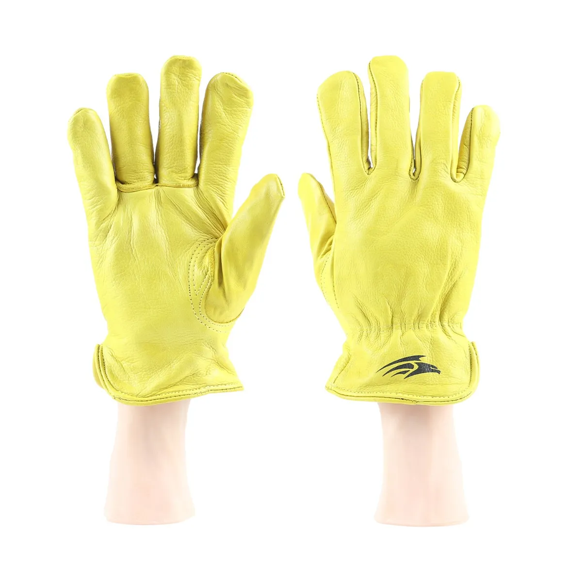 Perf Dactyl - Premium Soft Grain Lined Drivers Gloves SAF006 — Gold